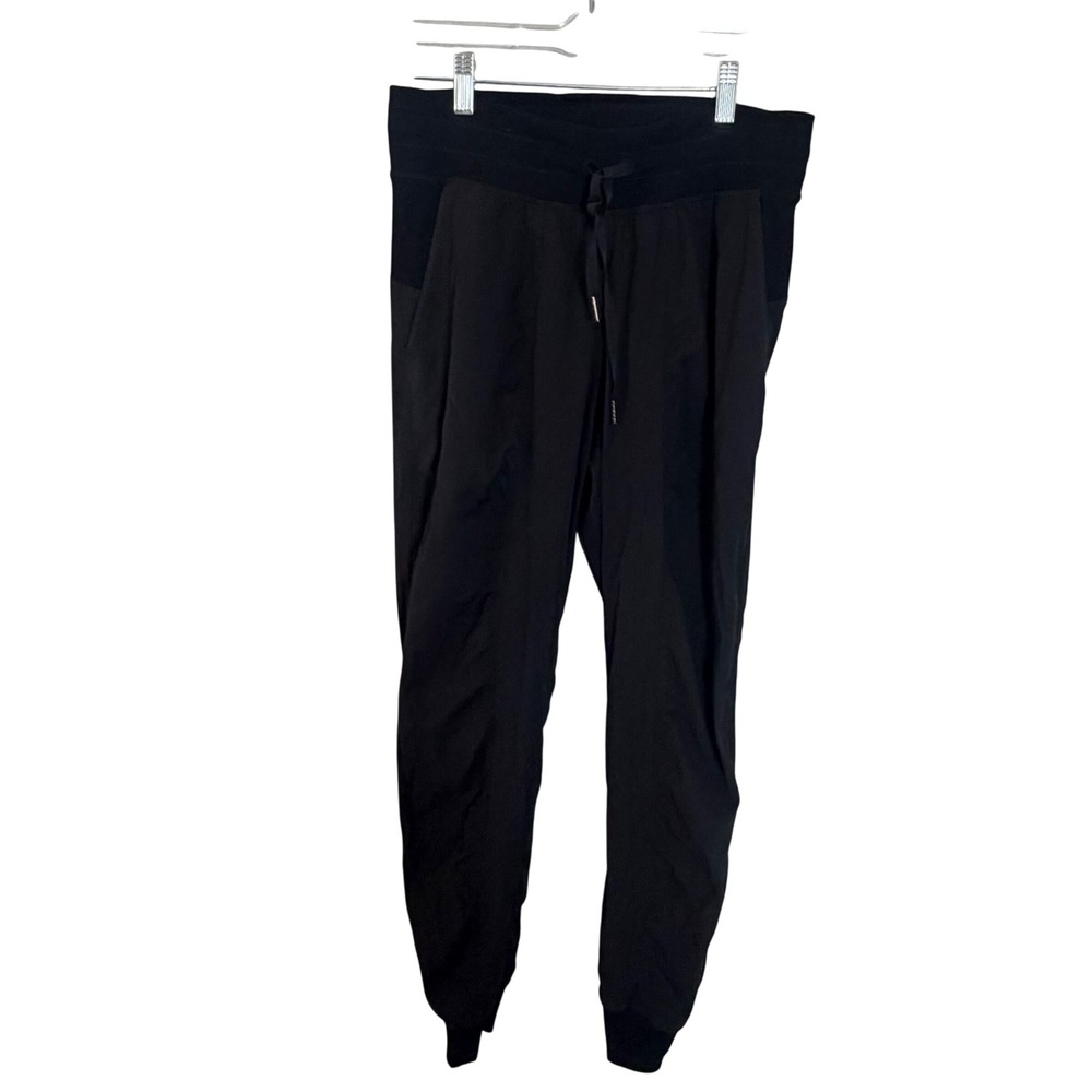 Lululemon Black Studio Joggers Women Size 6 Lightweight Activewear Pants